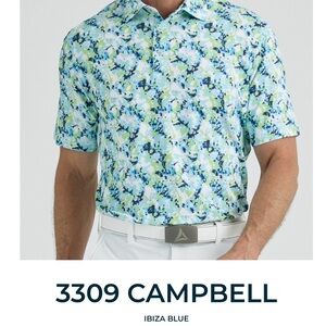 Bermuda Sands Apparel Short-Sleeve Polo in Ibiza Blue